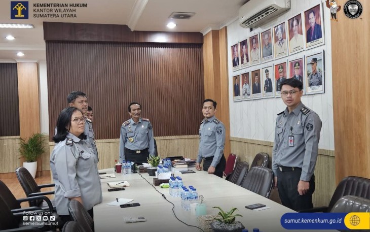 Kemenkum Sumut Ikuti Kegiatan Kick Off Meeting Secara Virtual