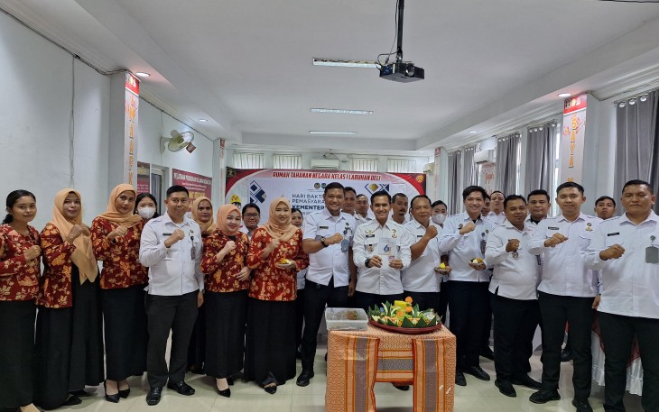 Hari Bakti Pemasyarakatan ke-61Rutan Labuhan Deli Gelar Syukuran.