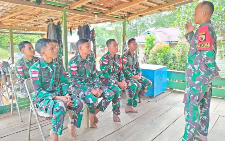 Sosialisasi hukum prajurit Satgas Yonzipur 5/ABW