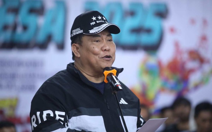 Komjen Pol Prof Dr Petrus R Golose saat memberikan sambutan, Jum'at (9/5)