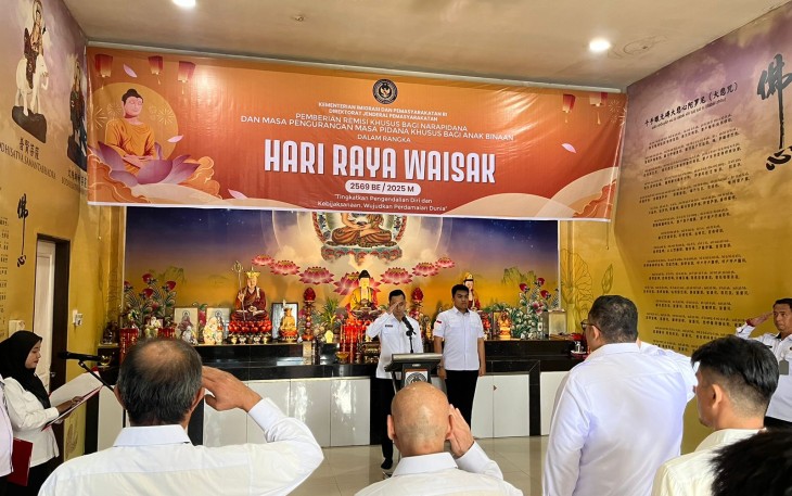 Rutan Kelas I Medan Berikan Remisi Khusus di Hari Raya Waisak Tahun 2025