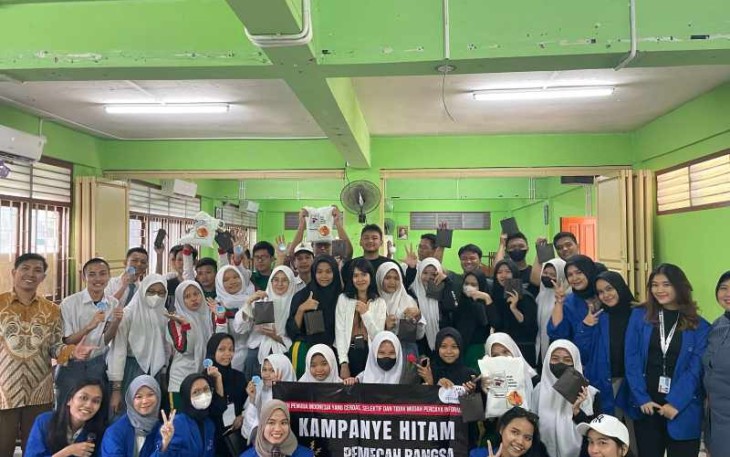 Kegiatan sosialisasi literasi media mengenai hoax dan fake news oleh Prodi Komunikasi Universitas Pertamina