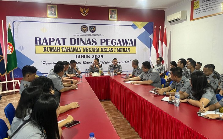 Gelar Rapat Dinas Penguatan Tupoksi, Rutan Kelas I Medan Targetkan Pencapaian Kinerja.