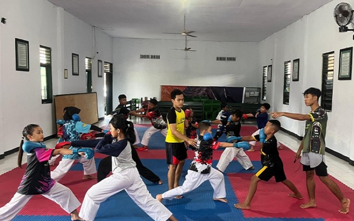Karateka cilik binaan Kodim 0806/Trenggalek 