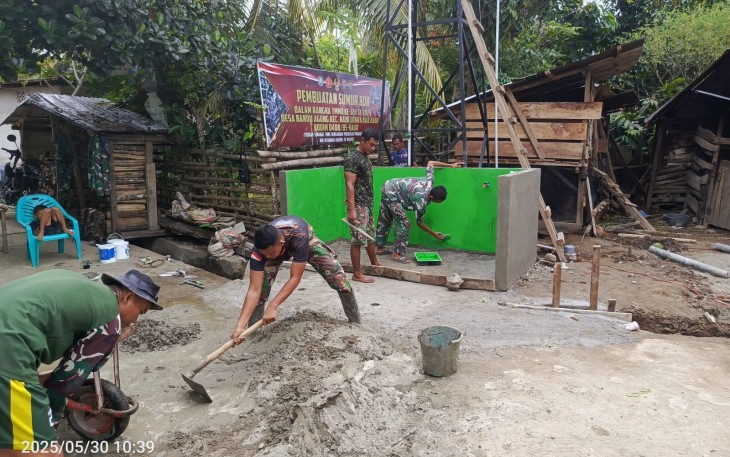 Sumur Bor Program TMMD ke 124 Kodim 0408/BS, Selesai Dibangun