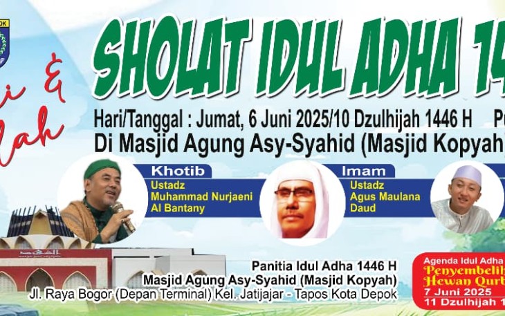 Sholat Idul Adha 1446 H Masjid Agung Asy-Syahid 