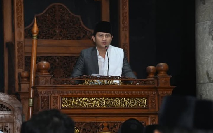Bupati Trenggalek, Mochamad Nur Arifin, saat memberikan sambutan