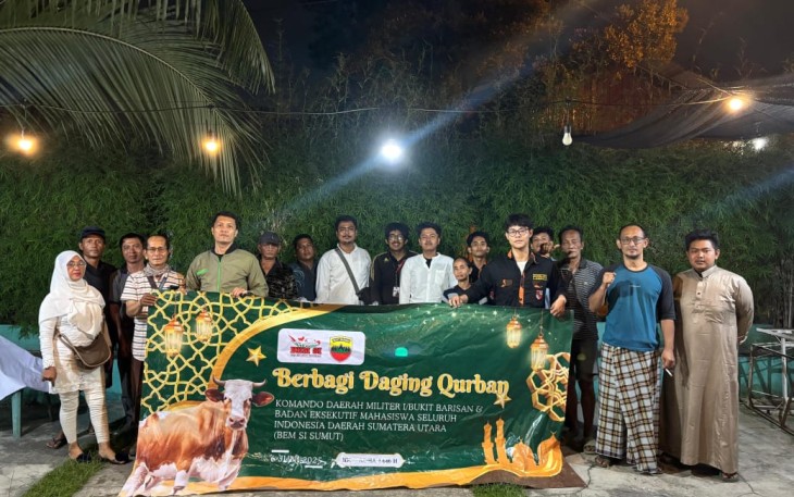 Kodam I/Bukit Barisan Bersama BEM Berbagi 