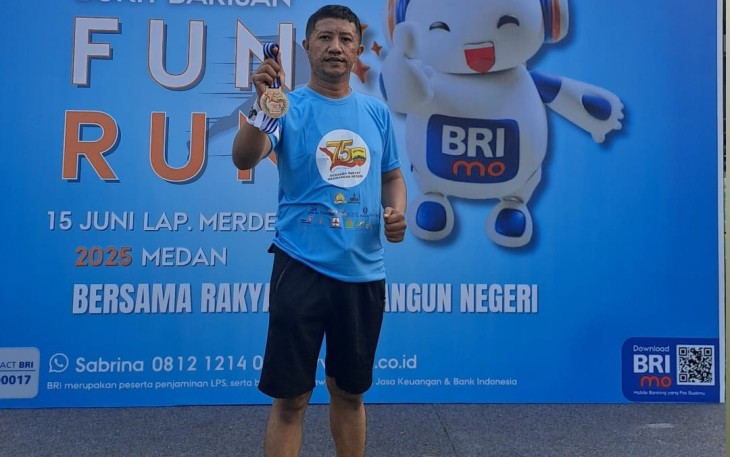 Dodi Kurniawan Awak Media TVRI Sumut Menjadi Peserta Bukit Barisan Fun Run 5K Pada HUT ke-75 Kodam I/Bukit Barisan