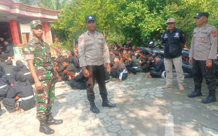 Pengamanan PSHT di wilayah desa binaan 