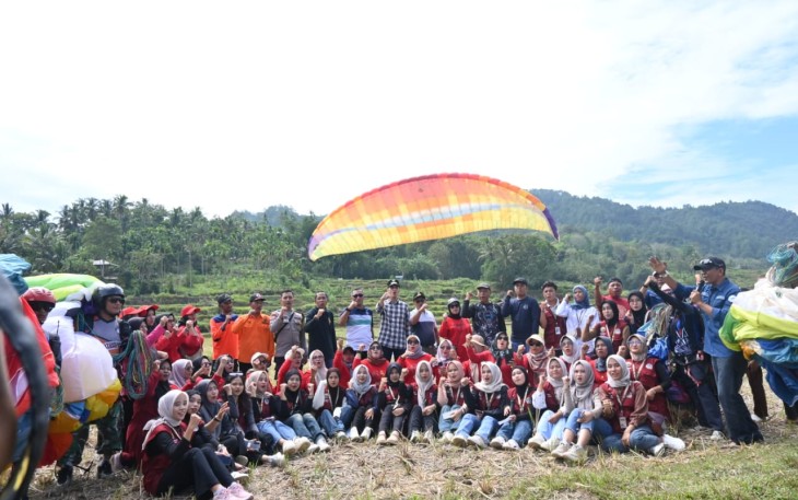 Danlanud SUT Resmikan Venue Paralayang Guguak Nan Gadang di Kota Sawahlunto