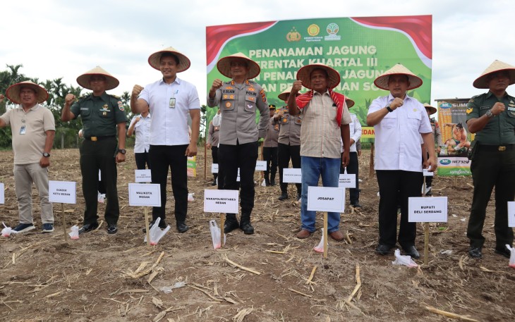 Wakapolrestabes Medan Hadiri Kegiatan Swasembada Pangan di Kec.Medan Sunggal