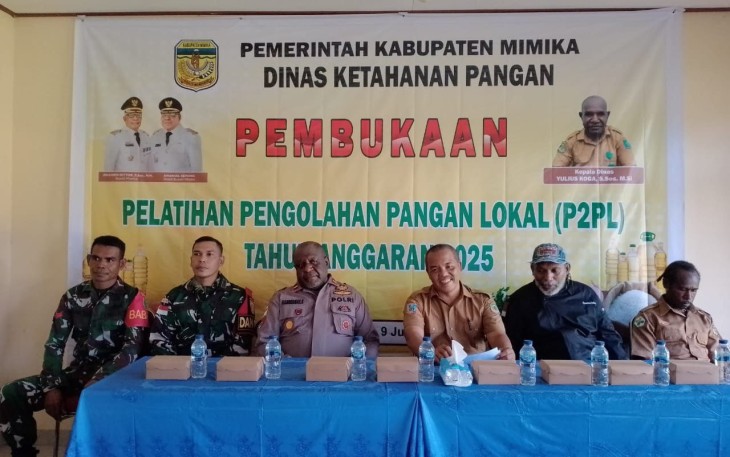 Babinsa Koramil 1710-06/Agimuga Menghadiri Pelatihan Pengolahan Pangan Lokal Di Distrik Agimuga