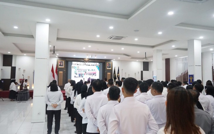 Kanwil Kemenkum Sumut Gelar Apel Bersama.