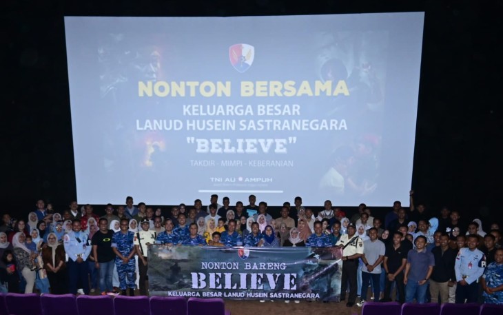 Keluarga Besar Lanud Husein Sastranegara Gelar Nobar Film Believe