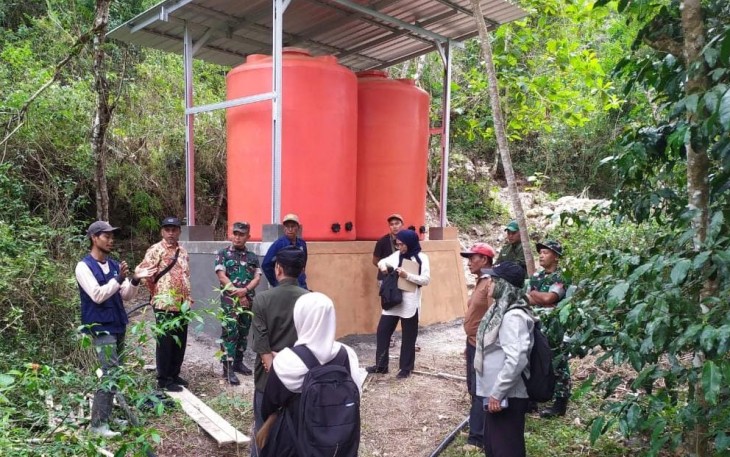 Inspektorat Pertanian Tinjau Program Irigasi Pompa Diwiiayah Kodim 0801/Pacitan