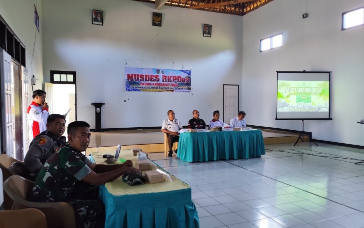Babinsa Koramil 0801/07 Ngadirojo Hadiri Musdes Penyusunan RKP Desa Tahun 2026