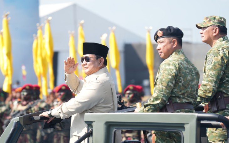 Presiden Republik Indonesia Prabowo Subianto meresmikan enam Komando Daerah Militer (Kodam) baru, 20 Brigade Infanteri Teritorial Pembangunan (Brigif TP), dan 100 Batalyon Infanteri Teritorial Pembangunan (Yonif TP)