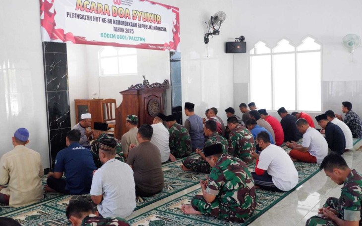 Doa bersama prajurit Kodim 0801/Pacitan