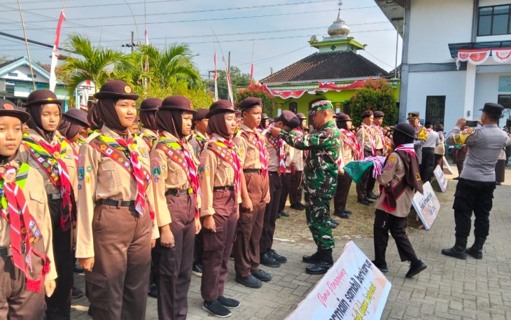 TNI Hadiri Pelantikan Organisasi Pramuka Tingkat Siaga, Penggalang Dan Penegak.