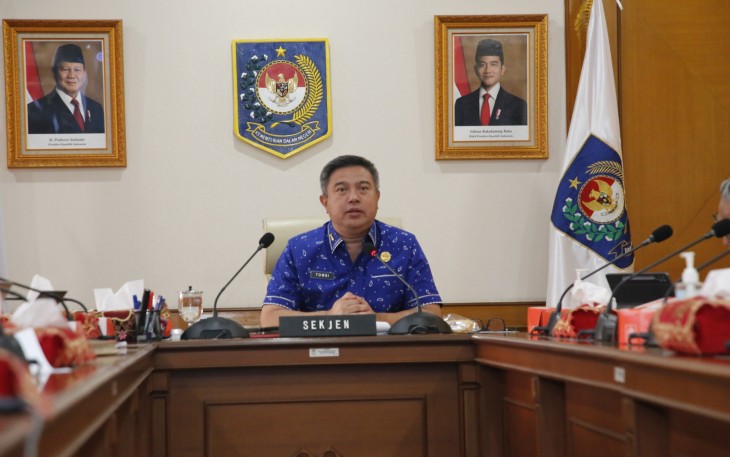 Sekretaris Jenderal (Sekjen) Kementerian Dalam Negeri (Kemendagri) Tomsi Tohir 