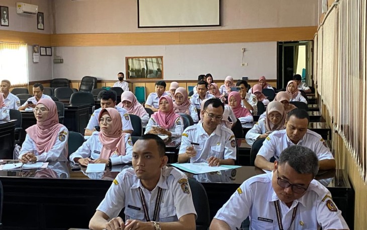 Puluhan CPNS baru mengikuti pelatihan dalam bidang keamanan siber melalui program Prodigi, di Ruang Podang Kantor Sekretariat Daerah Karanganyar, Rabu (10/9/2025).