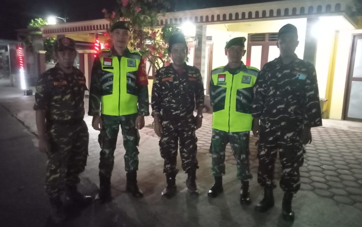 Patroli bersama Banser di Wilayah Kodim 0807/Tulungagung 