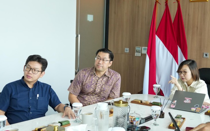 Wakil Menteri Ekonomi Kreatif (Wamen Ekraf) Irene Umar menerima audiensi MahakaX dan Arka Entertainment