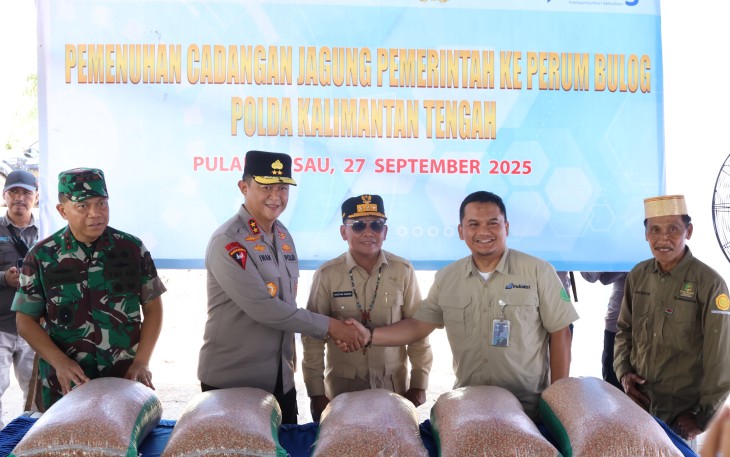 Polda Kalteng Distribusikan 25 Ton Cadangan Jagung ke Gudang Perum Bulog pada Panen Raya Kuartal III
