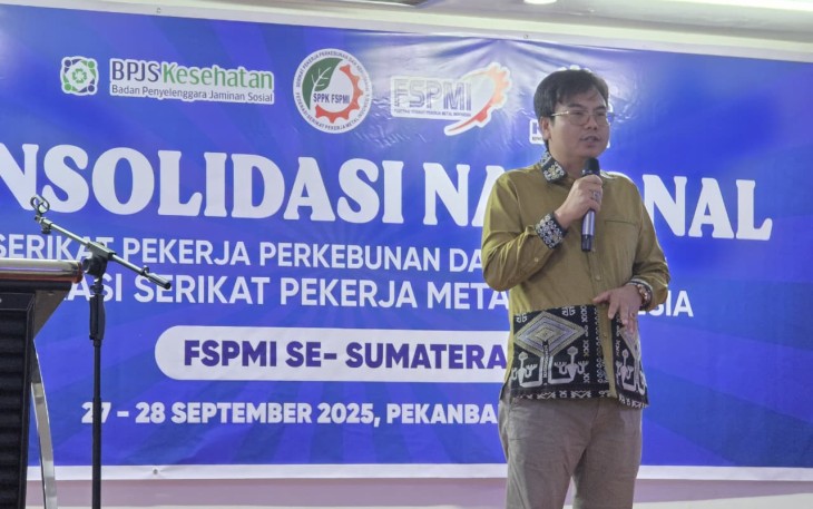 Dewas BPJS Kesehatan Siruaya Utamawan Ajak Pekerja Perkebunan Perjuangkan Hak JKN