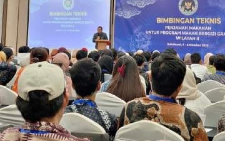 Bimtek Penjamah Makanan BGN di Bogor, Sabtu (4/10)