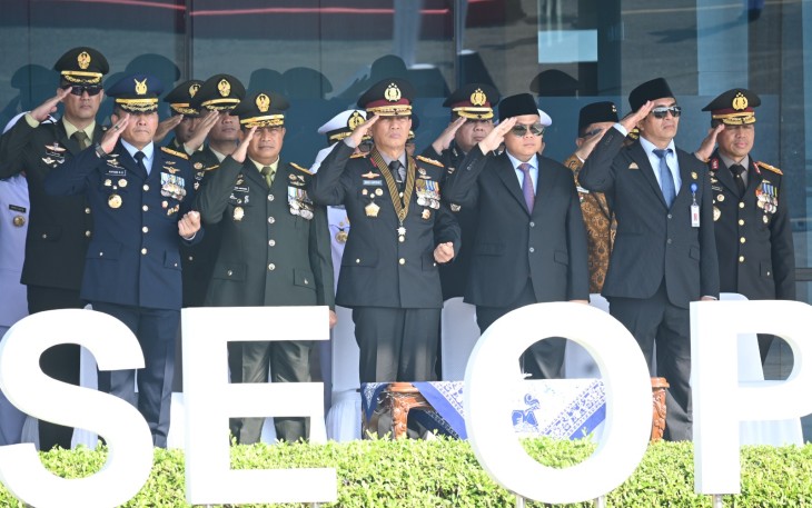 Upacara Peringatan HUT Ke-80 Tentara Nasional Indonesia Di Makassar