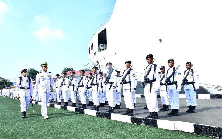 Kolinlamil Gelar Upacara HUT TNI ke-80