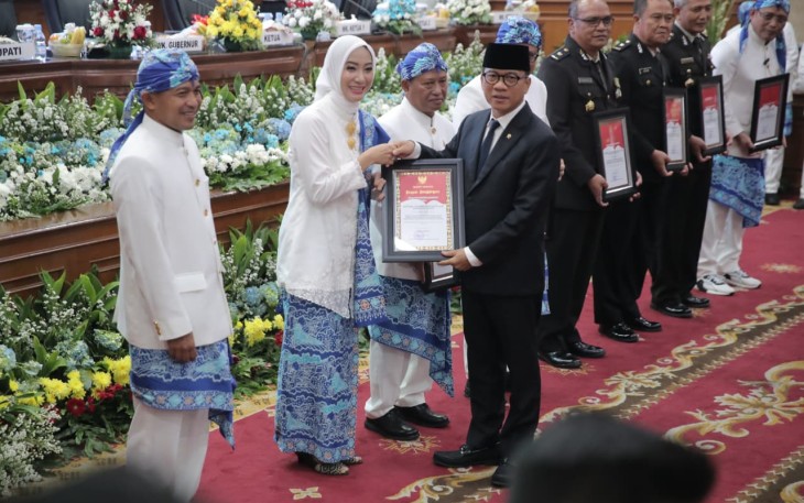 Mendes Yandri saat menghadiri HUT Kabupaten Serang ke-499, Rabu (8/10)