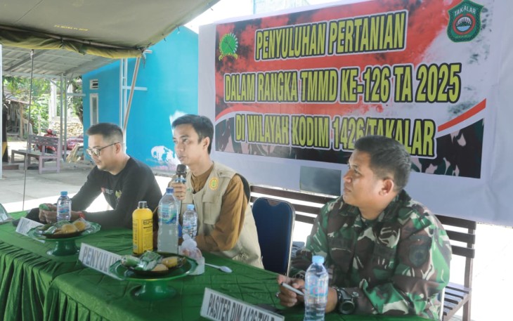 Penyuluhan pertanian untuk warga di lokasi TMMD Kodim Takalar 