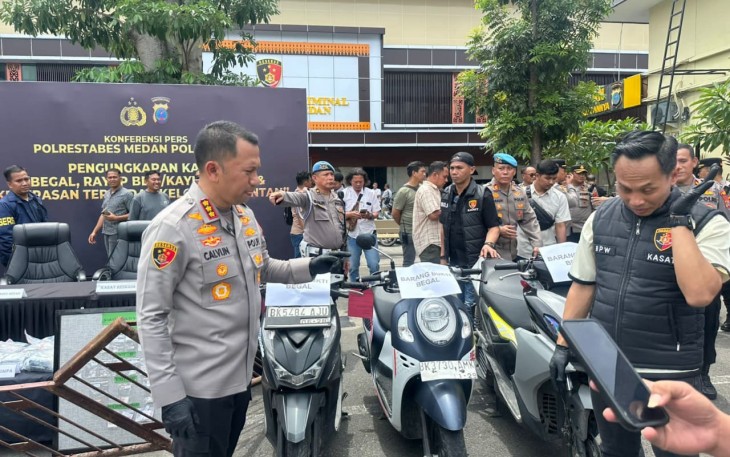 Konferensi pers Polrestabes Medan 