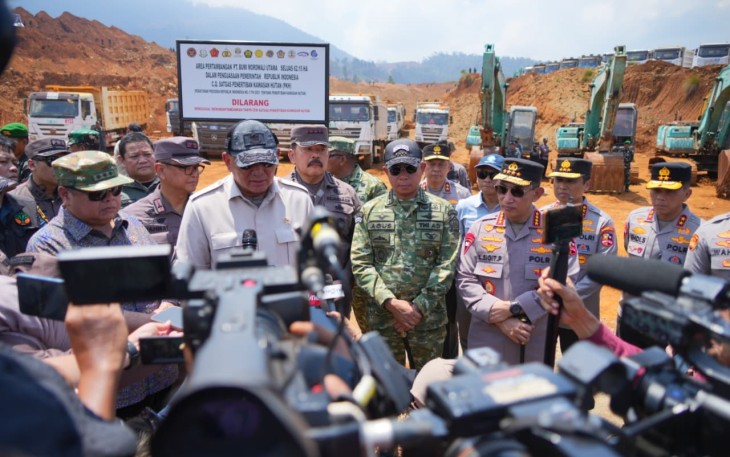 Panglima TNI Bersama Menhan RI Tinjau Keberhasilan Satgas PKH Tertibkan Tambang Nikel Ilegal di Morowali Sulteng