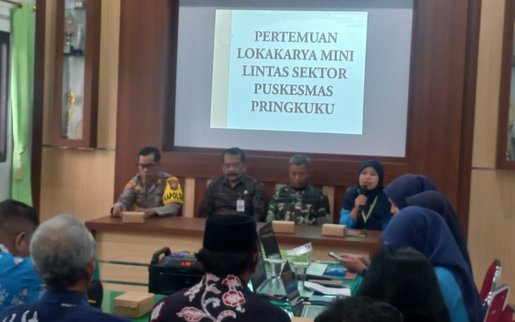Danramil 0801/12 Peingkuku Hadiri Kegiatan Lokakarya Mini Lintas Sektor Bidang Kesehatan