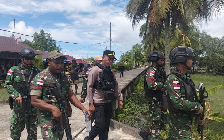 Satgas Yonif 123/Rajawali Tingkatkan Pengamanan Lewat Patroli Gabungan di Mappi dan Asmat