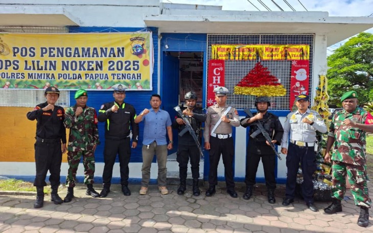 Jaga Situasi Tetap Kondusif Jelang Pergantian Tahun, Personel Kodim 1710/Mimika Bersama Polri Gelar Pengamanan Terpadu