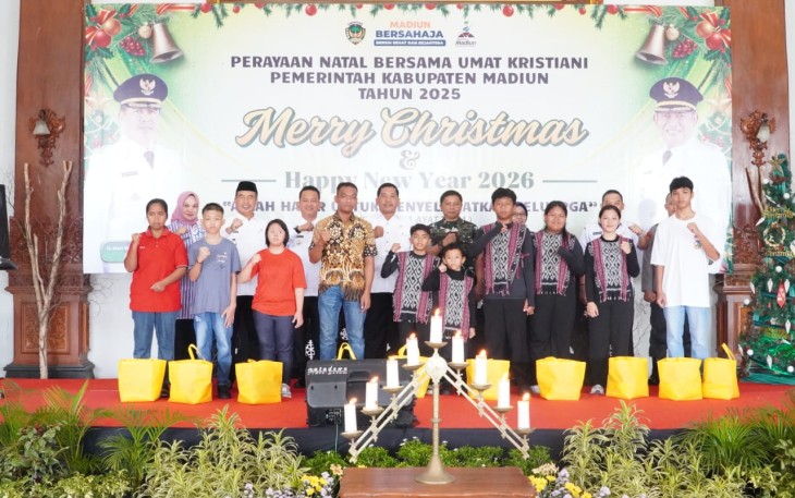 Dandim Madiun Hadiri Perayaan Natal Bersama Forkopimda 