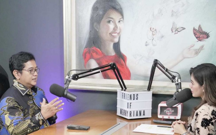 Wamen Viva Yoga dalam podcast Merry Riyana di Jakarta, Rabu (26/3)