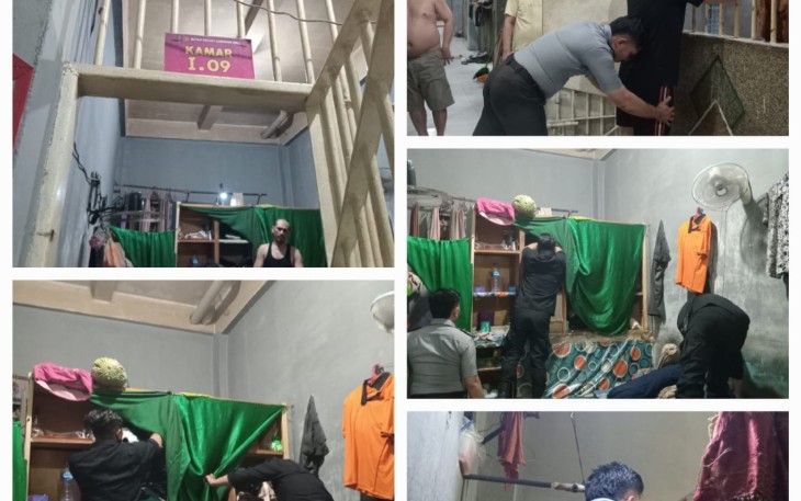 Rutan Labuhan Deli Lakukan Bersih-bersih Blok Hunian Warga Binaan.