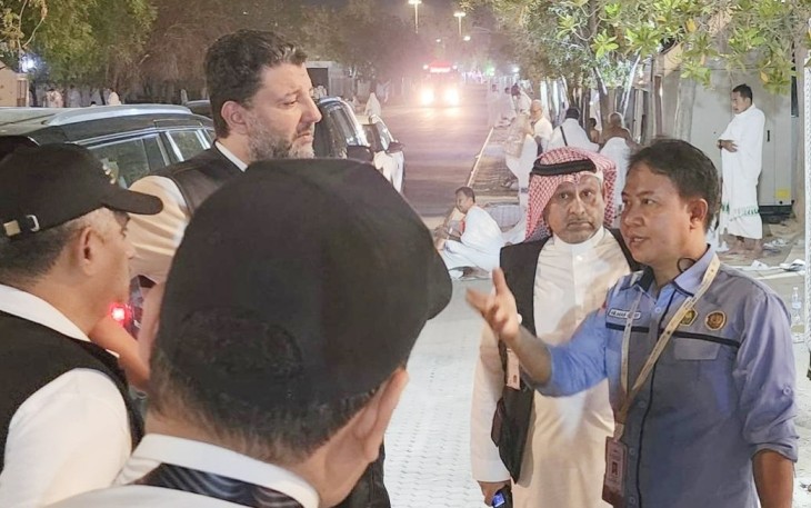 Dirjen PHU Hilman Latief dan Iyad bin Ahmed Rahbini (the Assistant Deputy Minister for Hajj Operations) berkoordinasi lakukan mitigasi kedaruratan