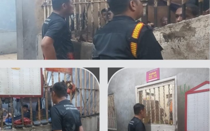 Rutan Labuhan Deli Rutin Lakukan Kontrol Blok Hunian.