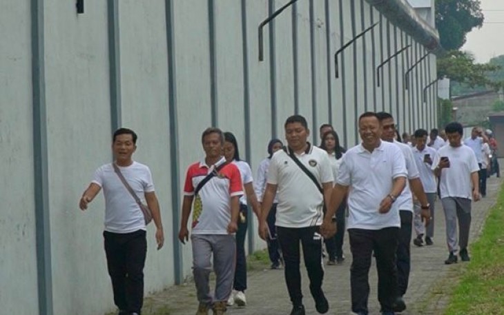 Rutan Kelas I Medan Saat Melaksanakan Kegiatan Jalan Santai.