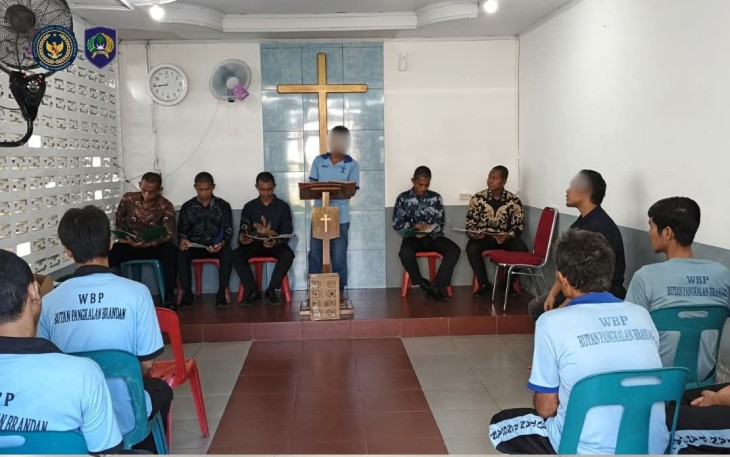 Pembinaan Spiritual di Rutan Pangkalan Brandan.