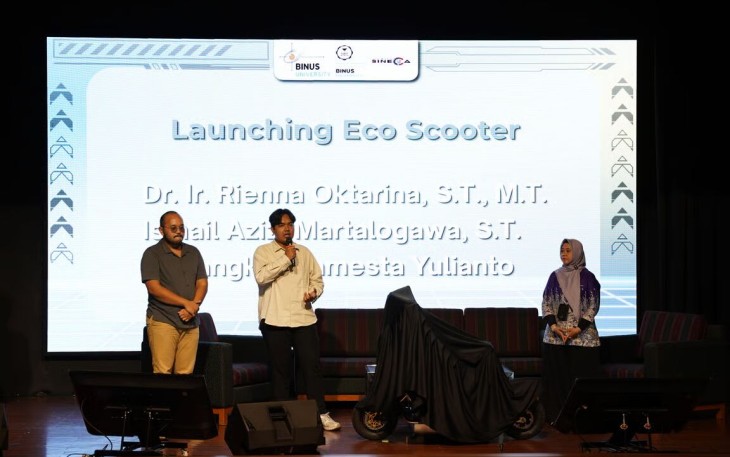 Inovasi Kendaraan Ramah Lingkungan SCOTERA Diperkenalkan oleh Mahasiswa Teknik Industri BINUS