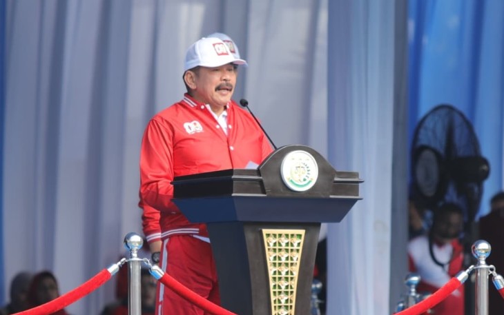 Jaksa Agung Republik Indonesia ST Burhanuddin saat Resmi Membuka Pekan Olahraga Hari Lahir Kejaksaan ke-80
