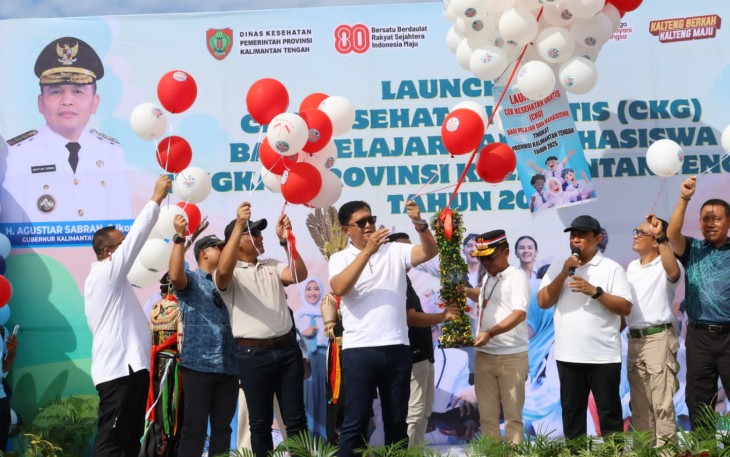 Kapolda Kalteng Irjen Pol Iwan Kurniawan, S.IK., M.Si., saat Hadiri Peluncuran CKG dan Lomba Tradisional HUT ke-80 RI